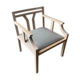 Fauteuil design bois brut