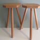 Lot de 2 tabourets en bois