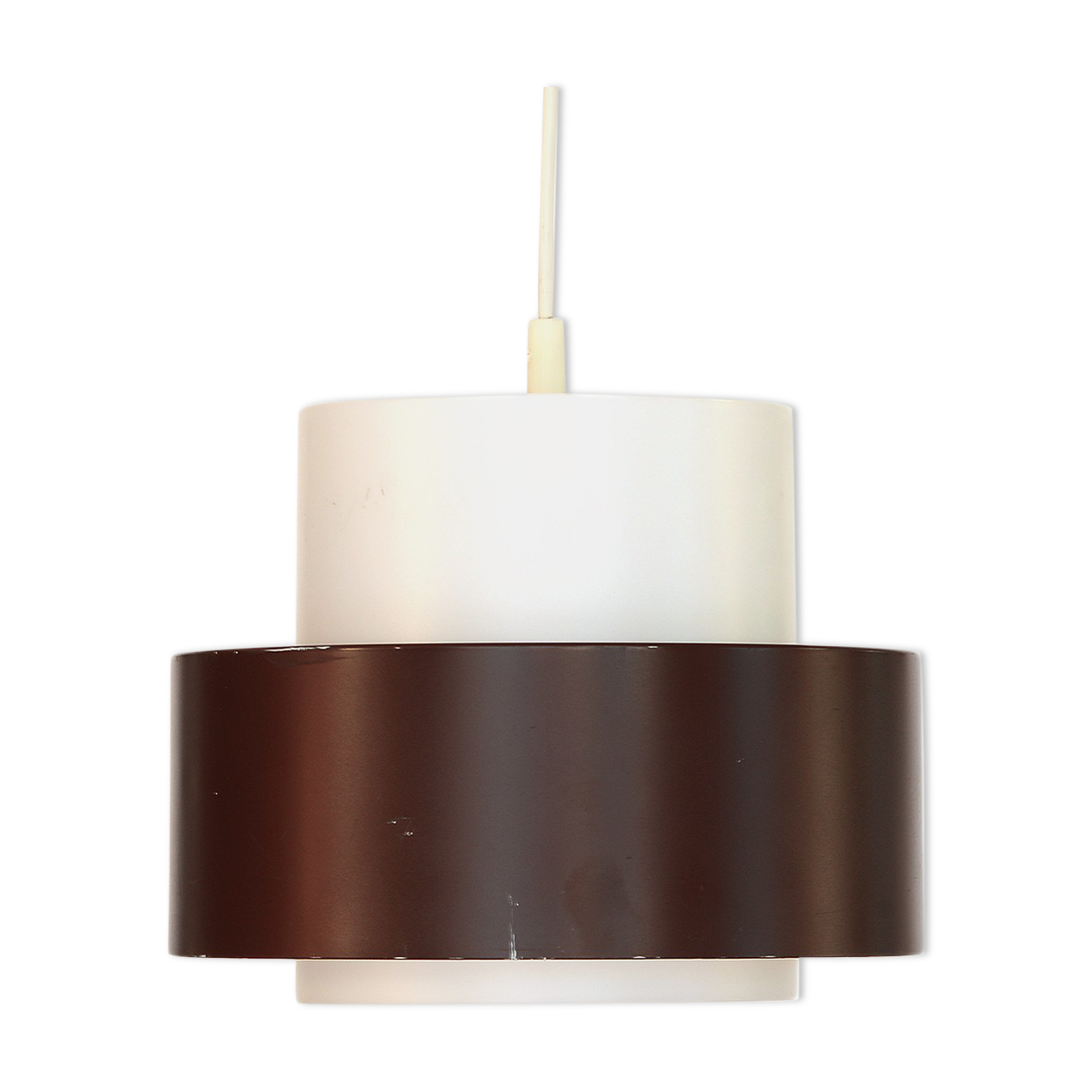 Pendant light "Cylindus" by Uno and Östen Kristiansson for Luxus. Sweden 1970s