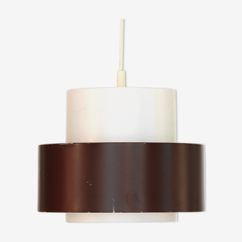 Pendant light "Cylindus" by Uno and Östen Kristiansson for Luxus. Sweden 1970s