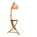Vintage rattan and bamboo floor lamp, 1960s