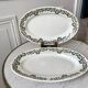 Duo of oval dishes earthenware New Givors model "Rita" 30s