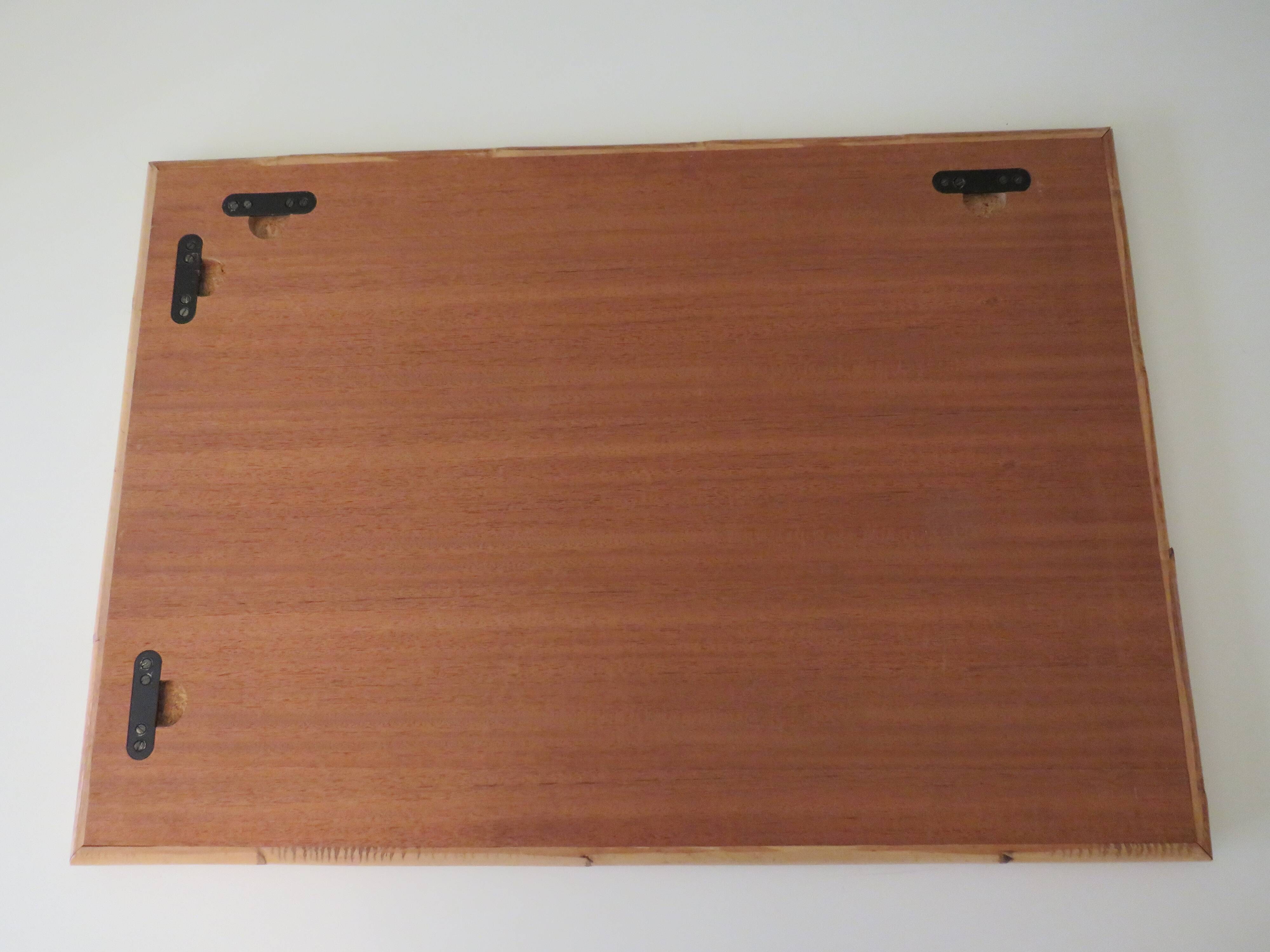 Italian wall mirror vintage vera dal in bamboo and cane