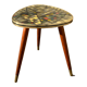 Vintage coffee table pedestal table tripod vintage formica ceramic style tray end of sofa