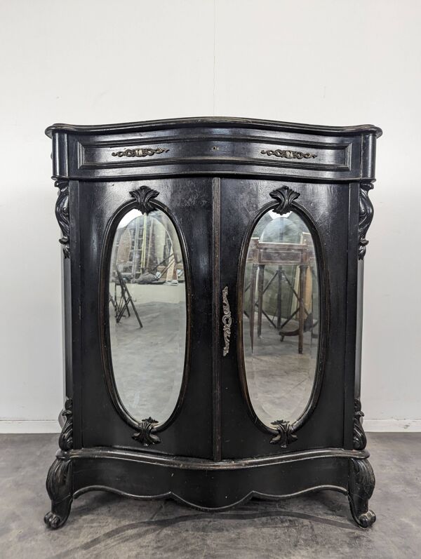 Meuble d'appui Napoléon III en bois noirci