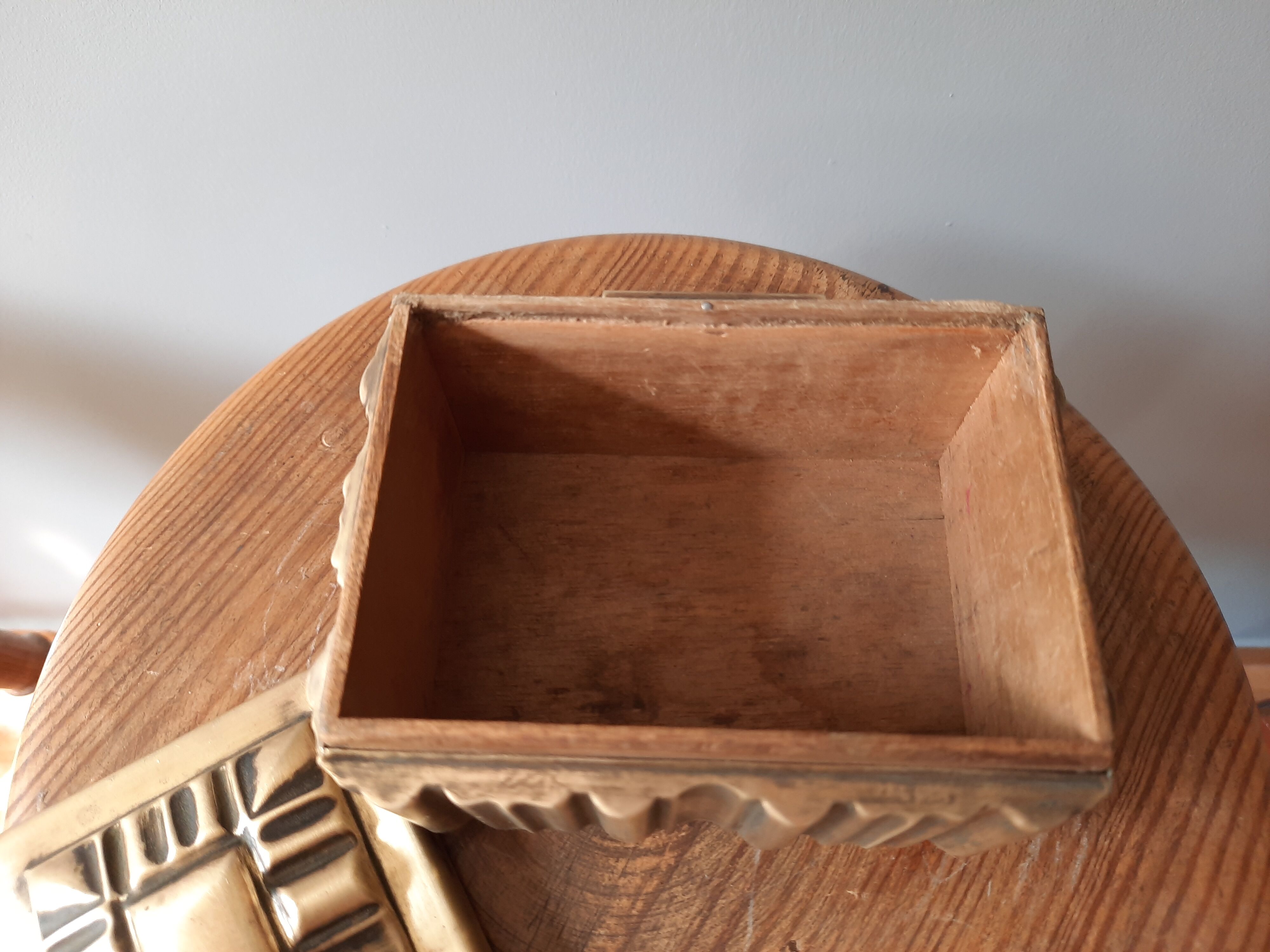 Brass art deco box