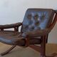 Norwegian Easy Chairs in Leather by Jon Hjortdal, Velledalen. Set of 2.