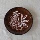 Jean Lurçat plate in brown glazed ceramic decorated with a rooster