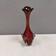 Ruby-red glass vase from Aseda Glasværk, Sweden, 1980s