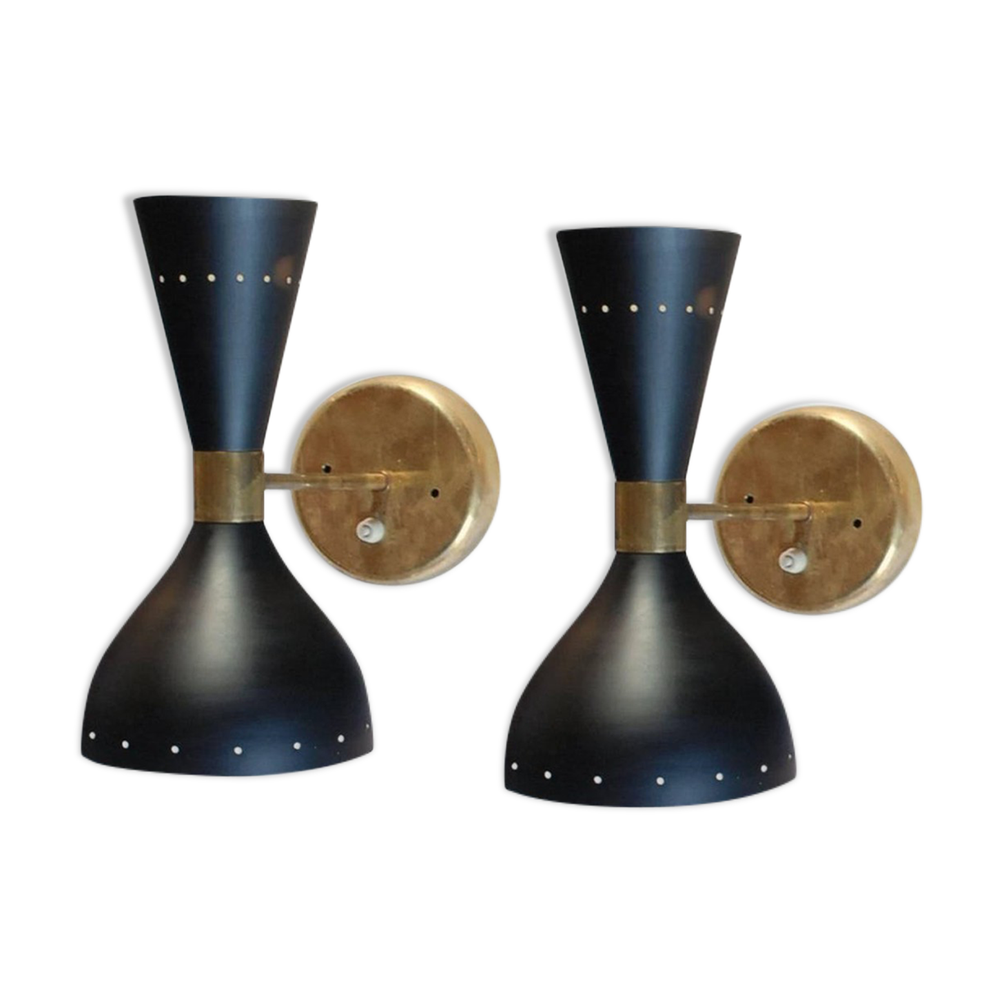 Pair of Italian wall lamps 50s style