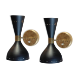 Pair of Italian wall lamps 50s style