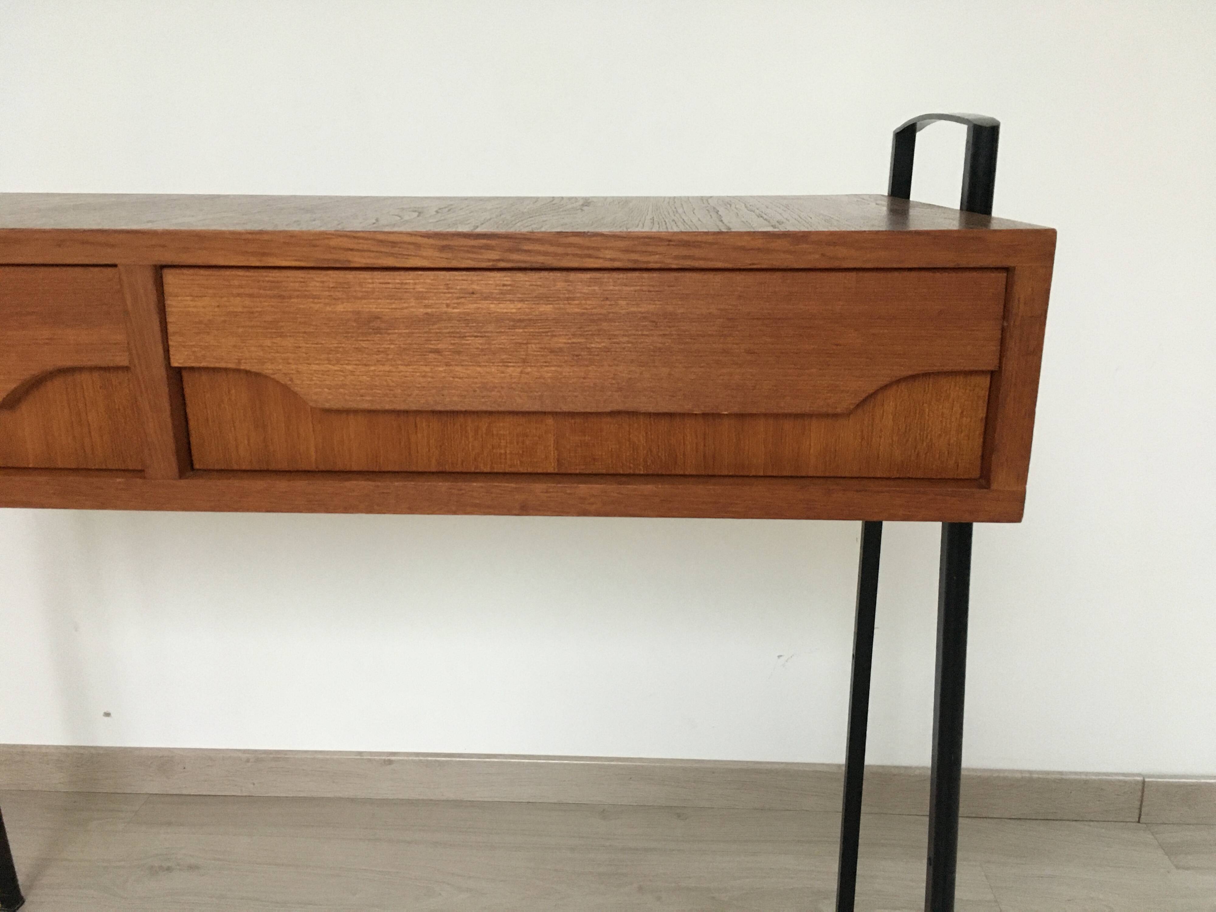 Desk - Scandinavian console mobelfabrik teak 60s