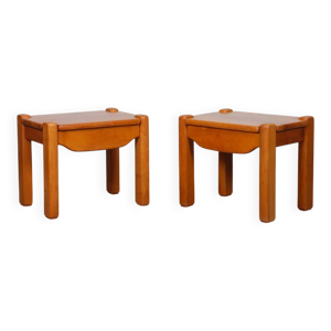 Paire de chevets en orme - massif