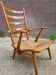 Dutch Mid-century high back rush seat Armchair by De Ster Gelderland