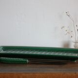 Green and gold ceramic dish