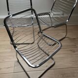 3x Chaises Chromées vintage 70’s