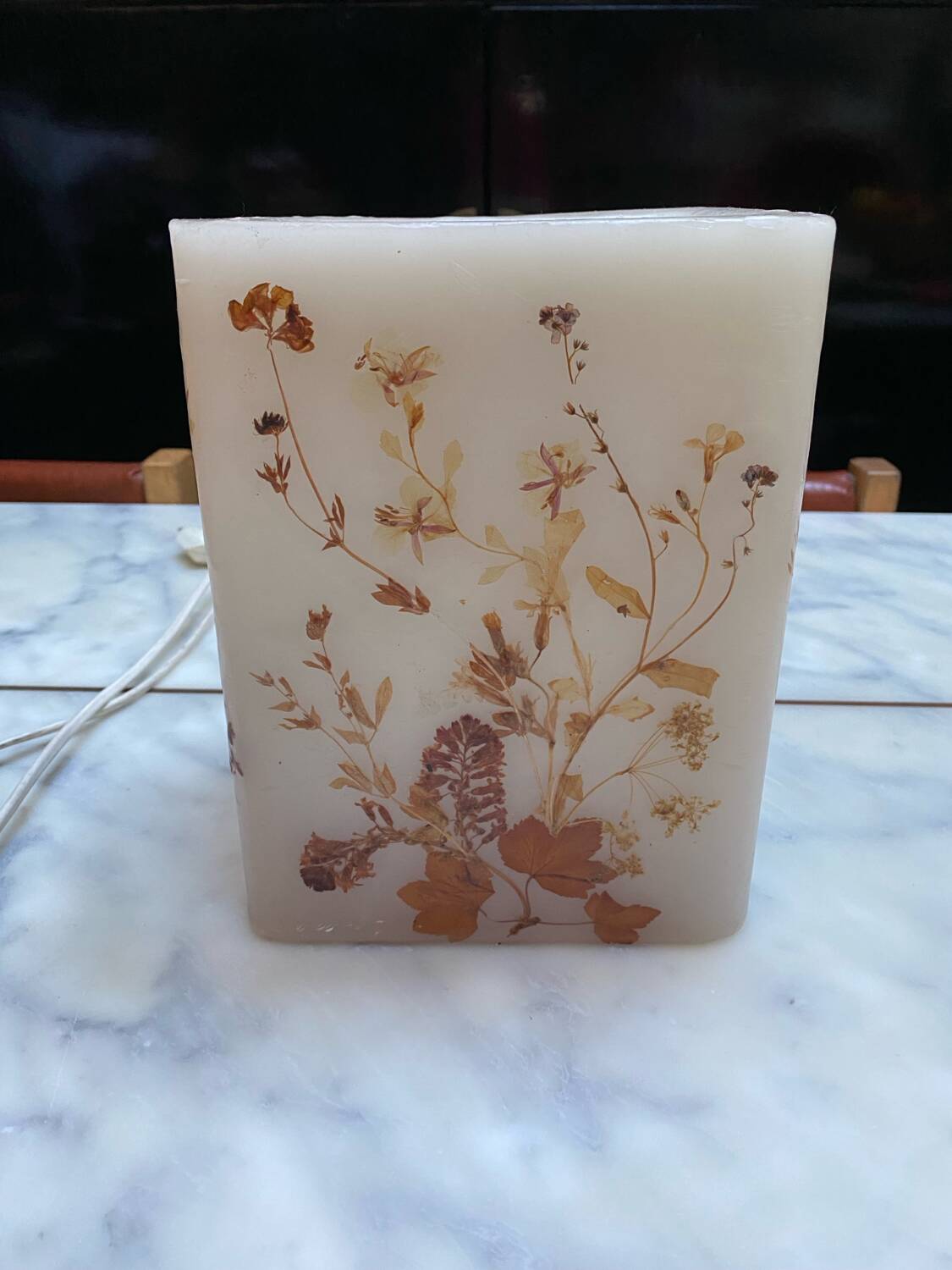 Vintage wax herb lamp