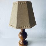 Turned wooden lamp base