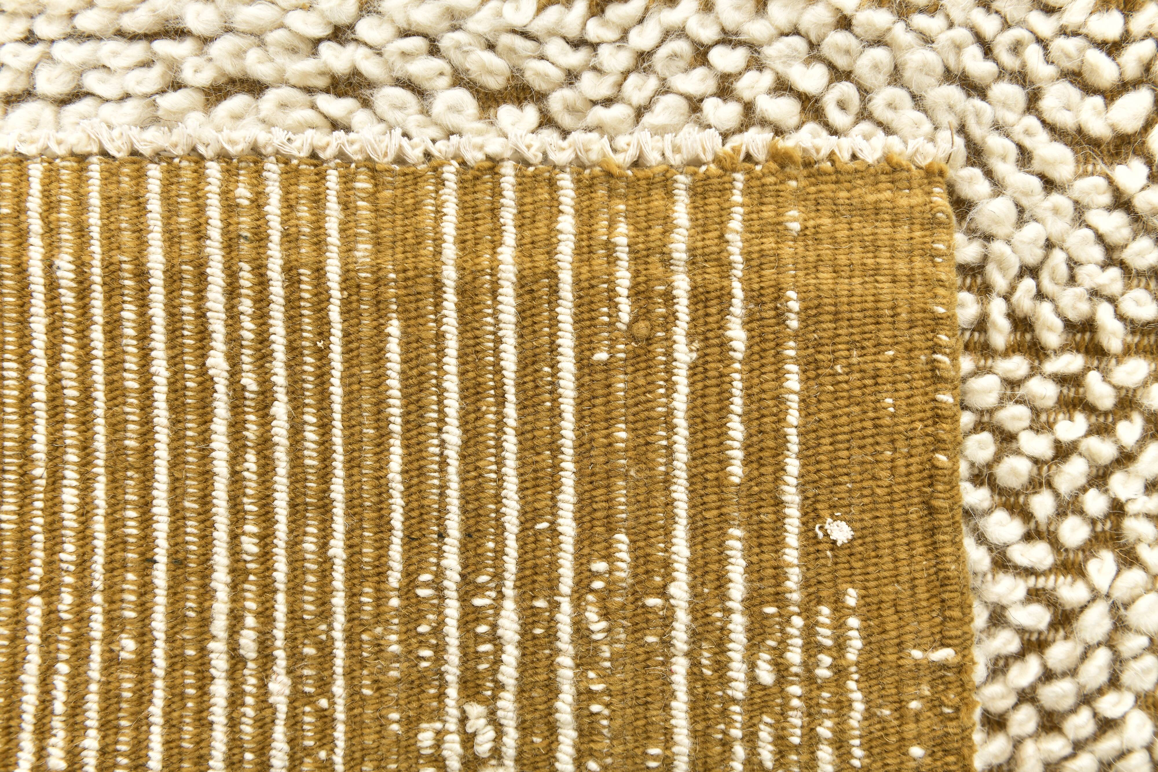 Dark Mustard Beige Ethnic Vintage Rug, 130x215Cm