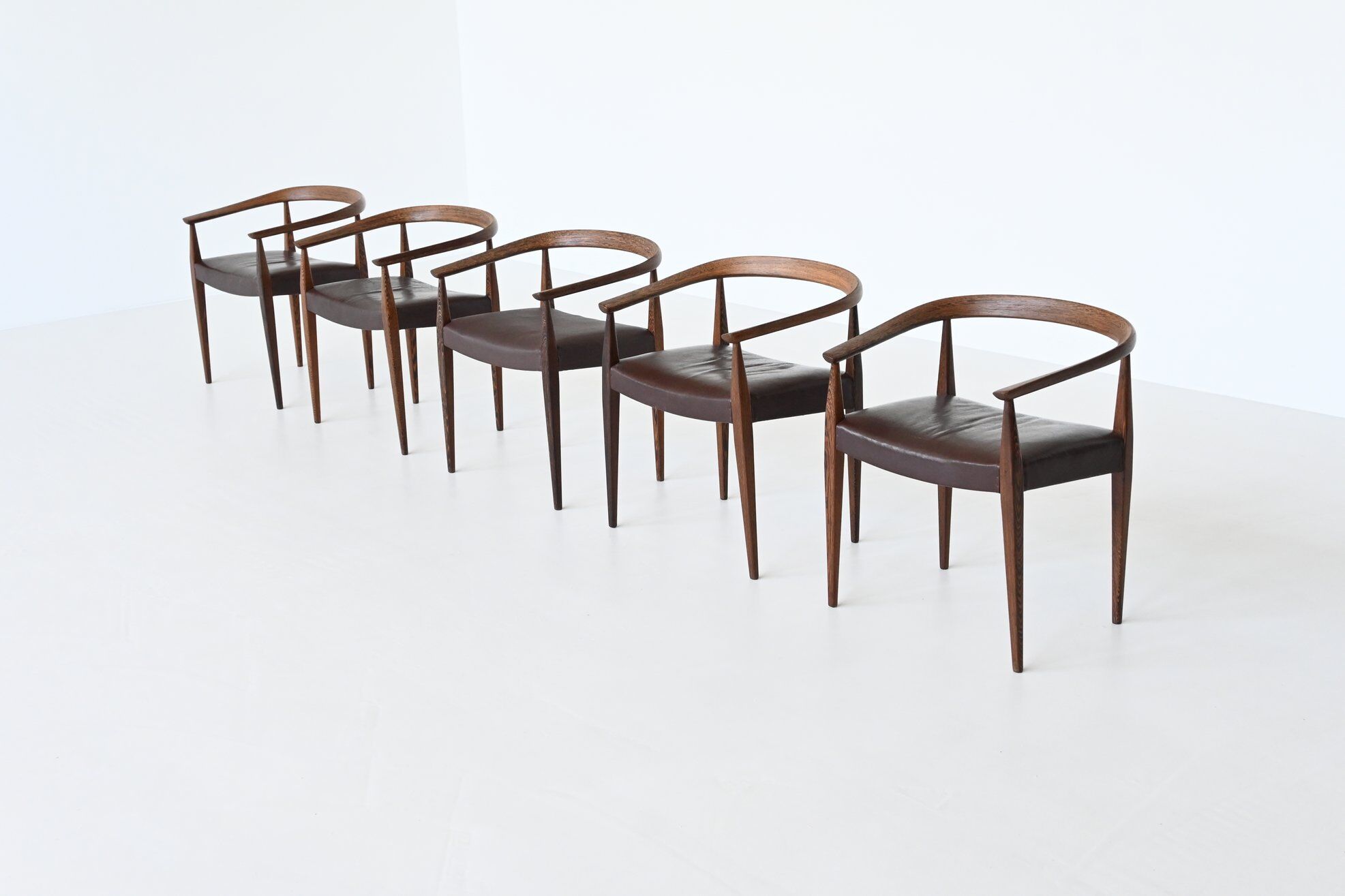 Nanna Ditzel model 113 armchairs Poul Kold Savvaerk Denmark 1955