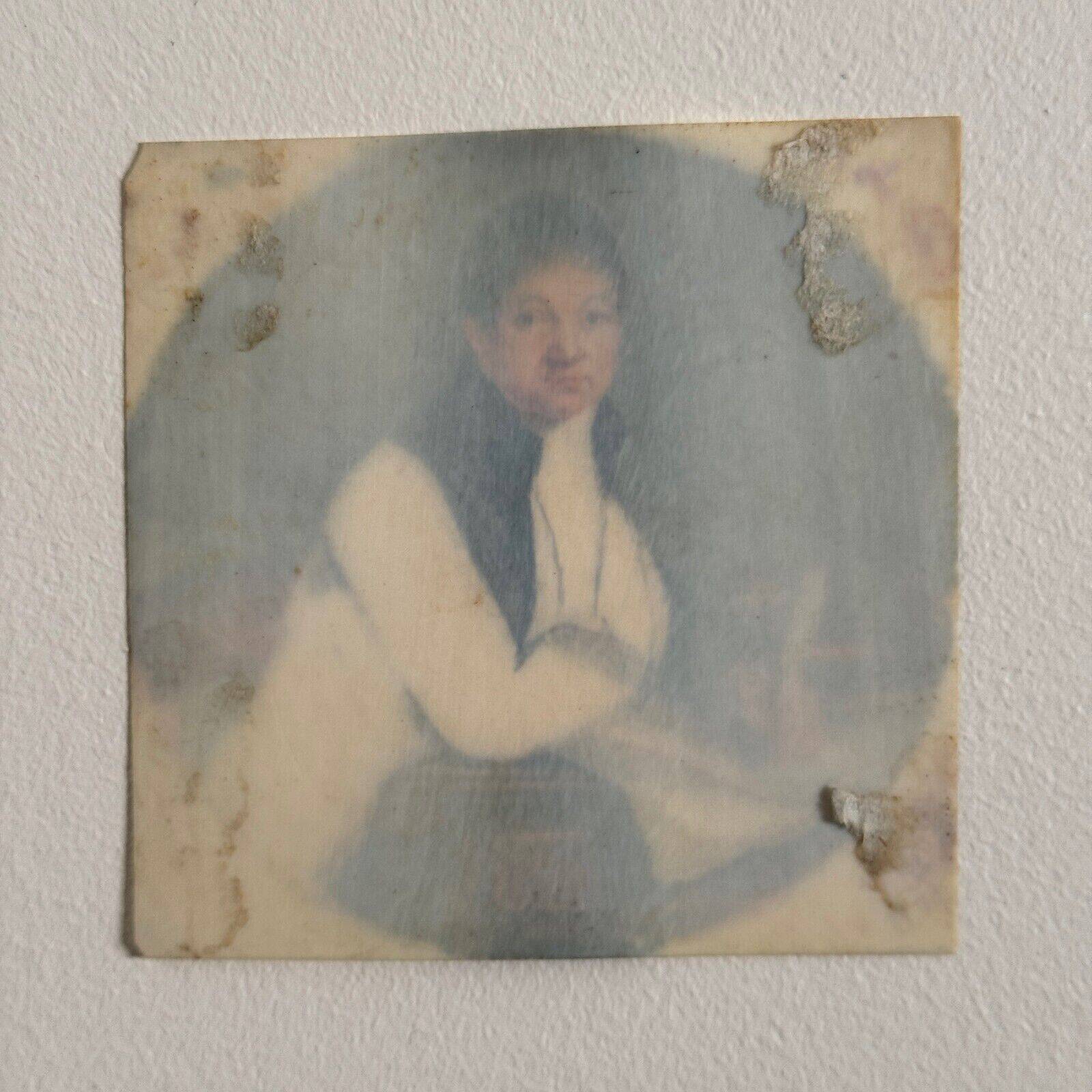 Early 19th century miniature representing a man writing