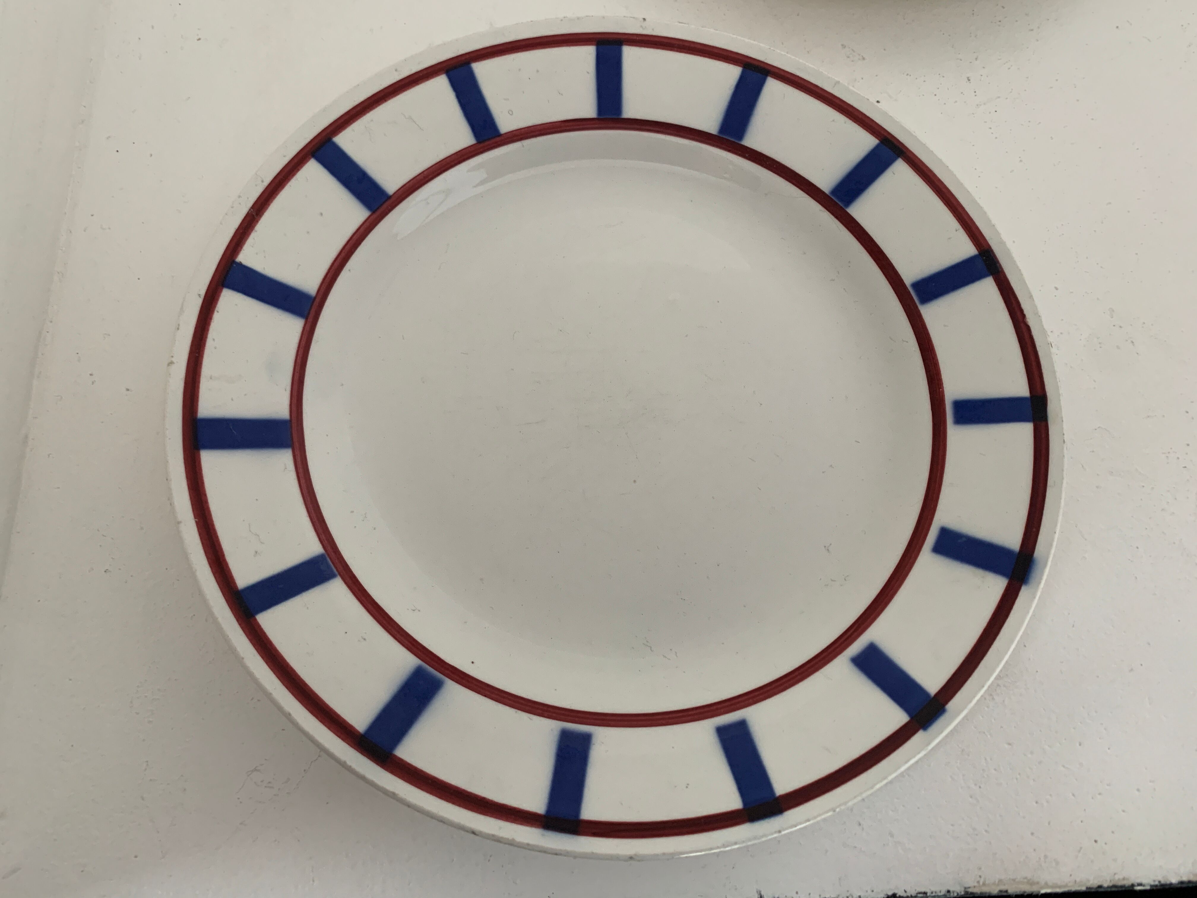 4 Digoin sarreguemines dessert plates, Basque model