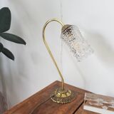 Brass and glass desk lamp