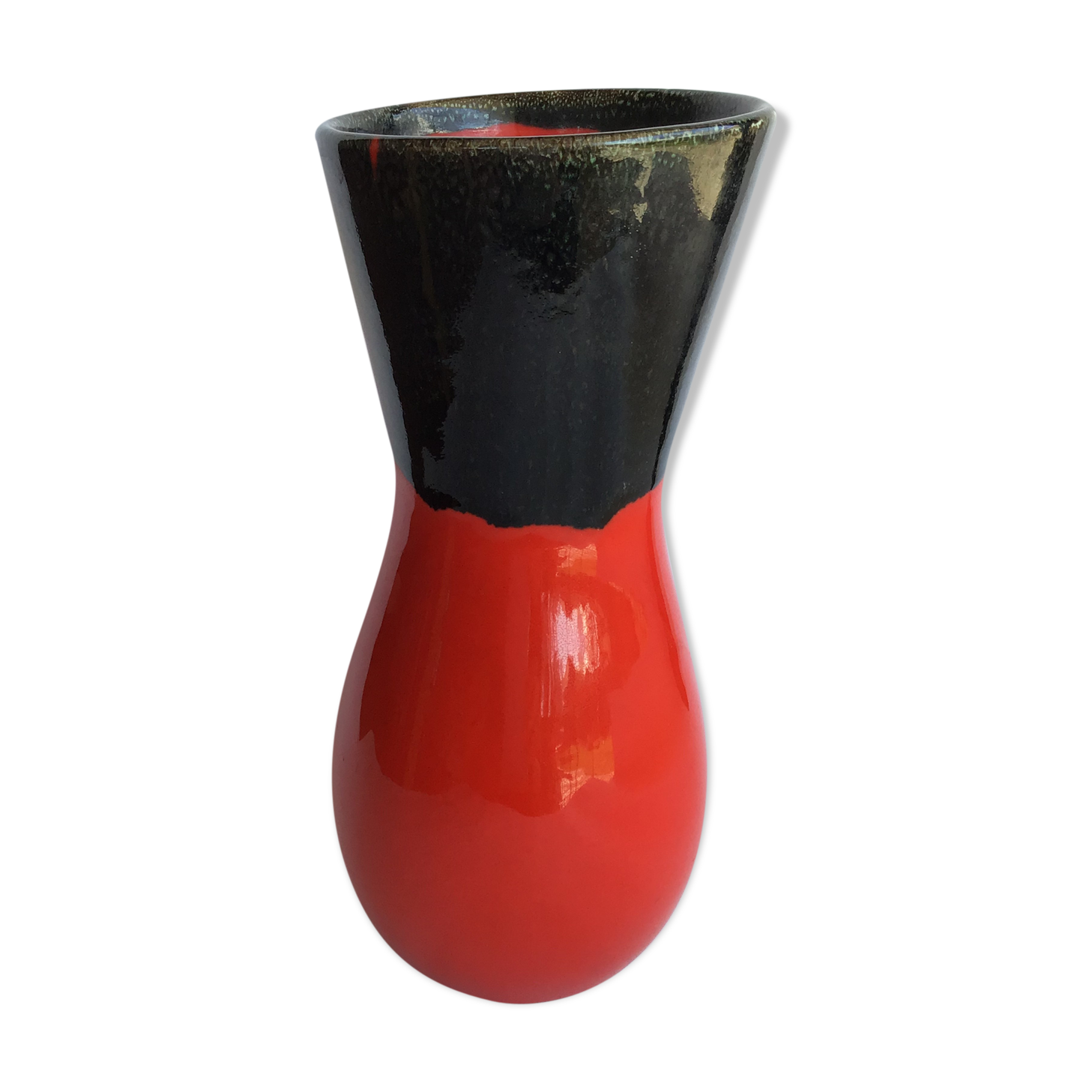 Graphic asymmetrical vintage vase