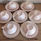 Set of 7 powder pink coffee cups Céranord Saint Amand