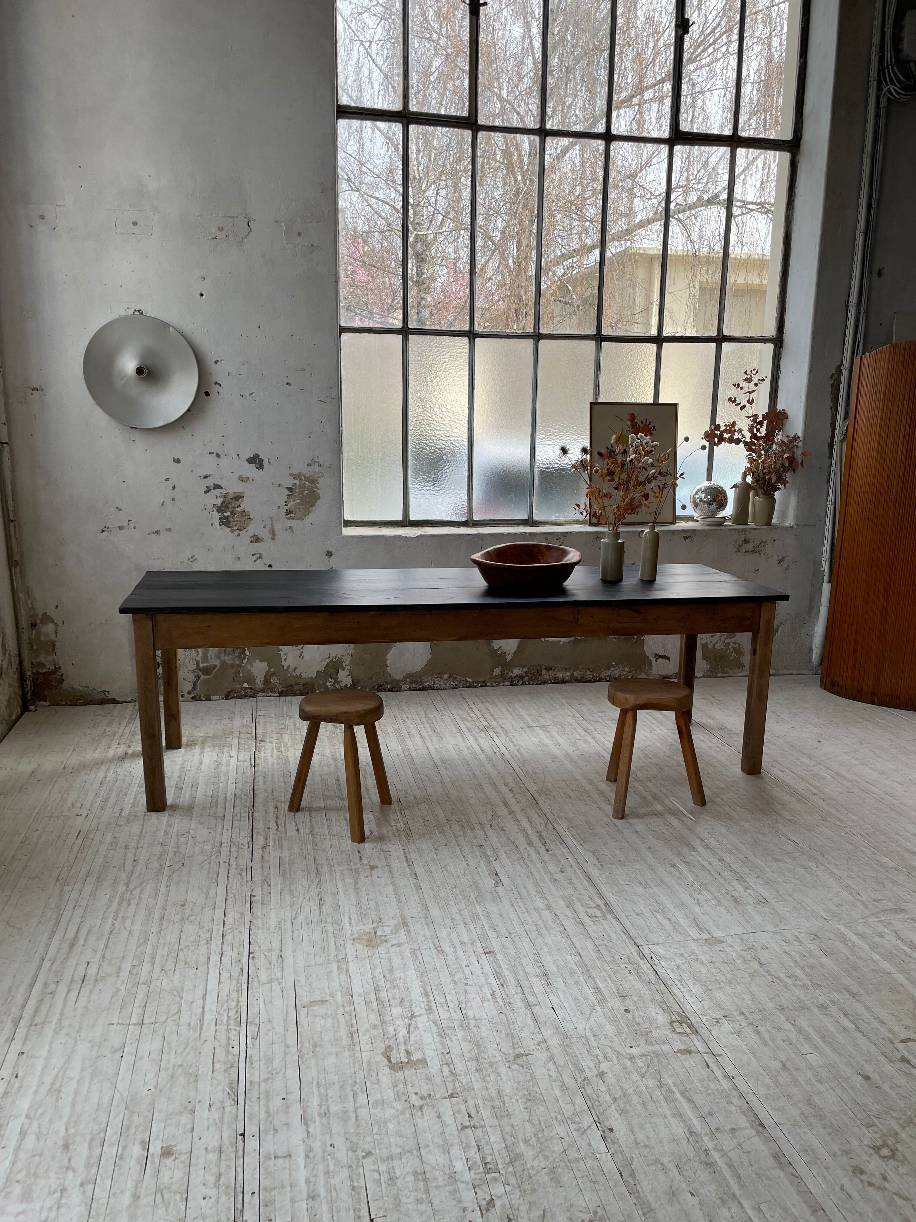 Black pine farm table 250 cm