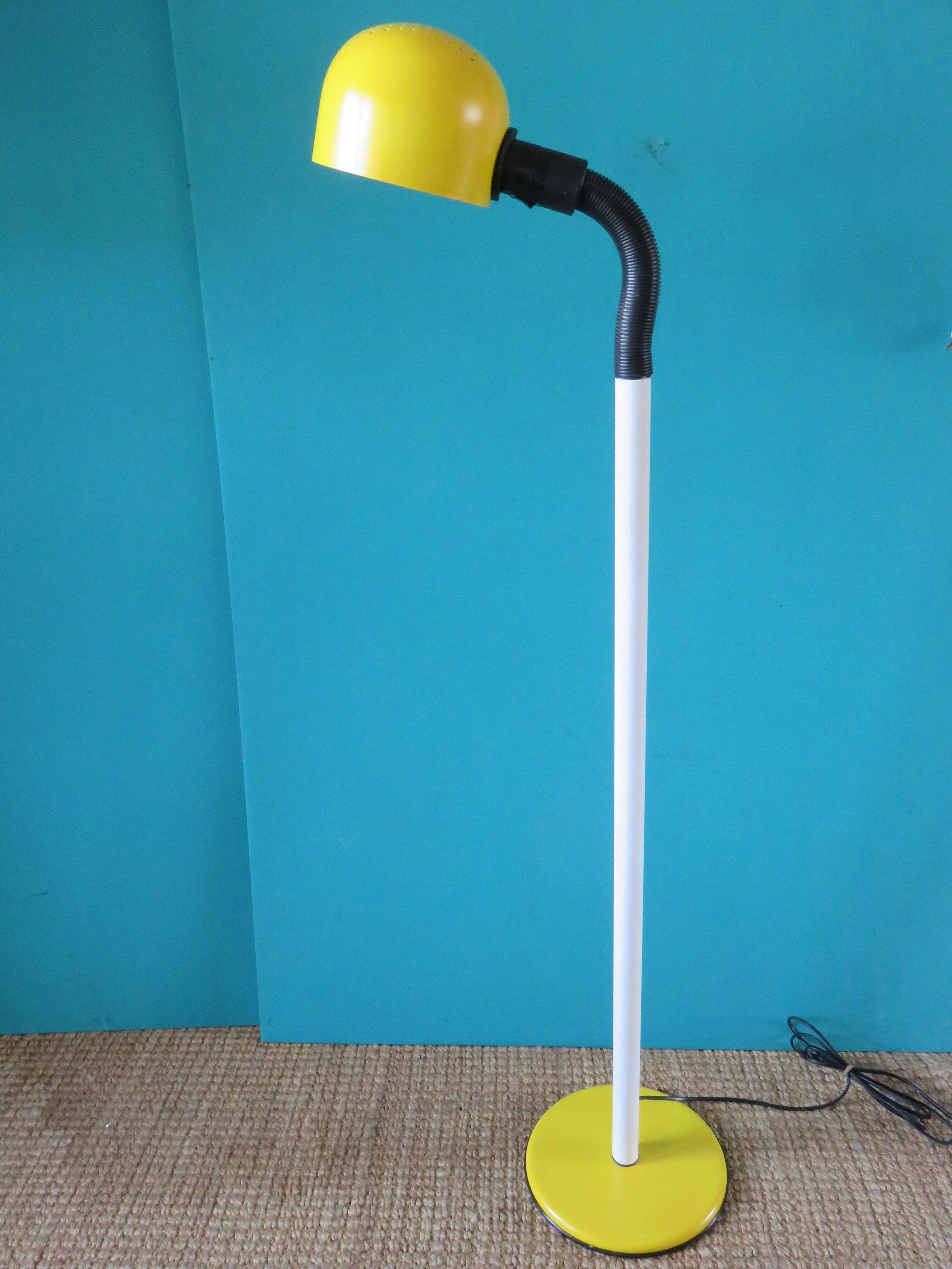 Space lamp yellow and white sweden 1970
