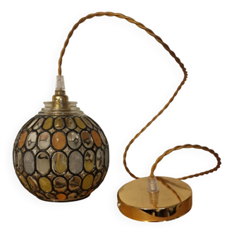 Globe vintage effet vitraux