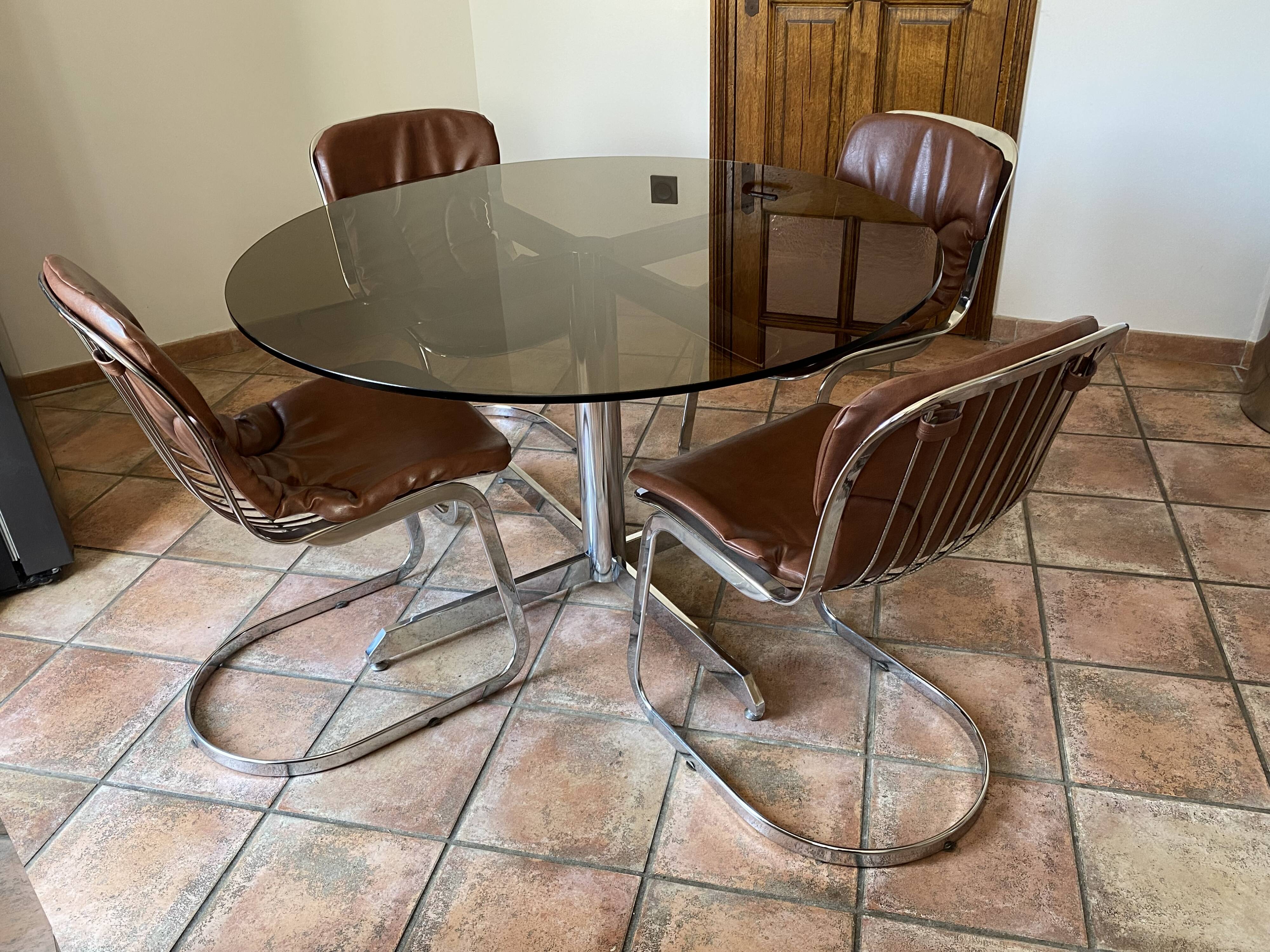 Set of 4 CIDUE chairs. Italy.1970.