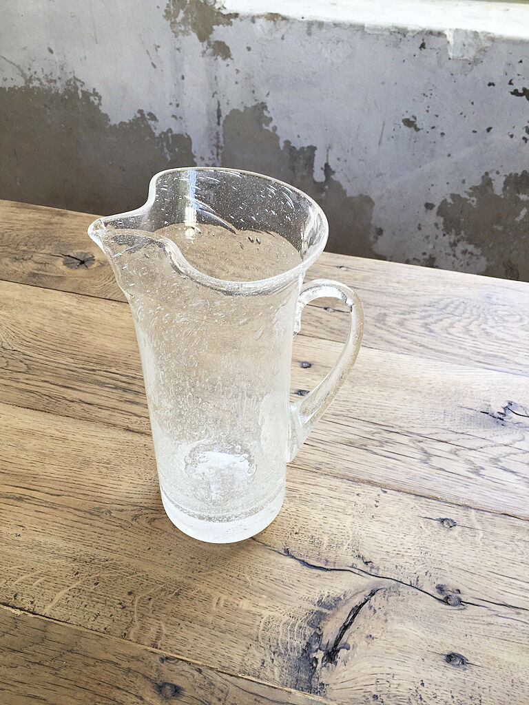 Biot glass carafe