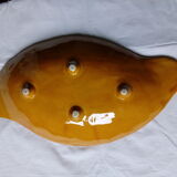 Fruit cup, ceramic pocket pocket enamelled flowers decoration