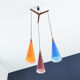 Vintage Holmegaard pendant lamp by E. Jacob, Denmark, 1960s.