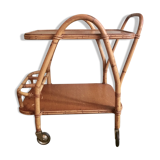 Bamboo rattan serving table