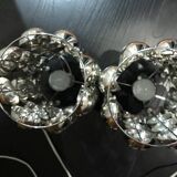 Set of 2 kare design lamps - bubble space age - chrome