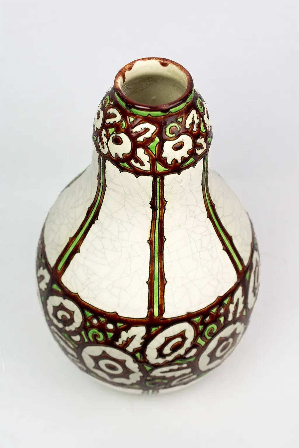 Vase Charles Catteau - Boch Frères Keramis – crackled earthenware, decoration 983