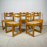Ensemble de 5 chaises maison regain en orme