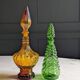 Pair of vintage Empoli style carafes from the 70s.