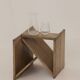 Table d'appoint en Orme massif Alain Ladroit pour Maison Regain Circa 1980