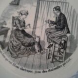 Set of four talking plates from Gien