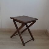 Folding wooden stool