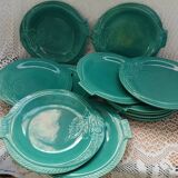 12 vintage zoomorphic dinner plates