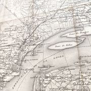 Carte ancienne estuaire Loire St Nazaire fin XIXème