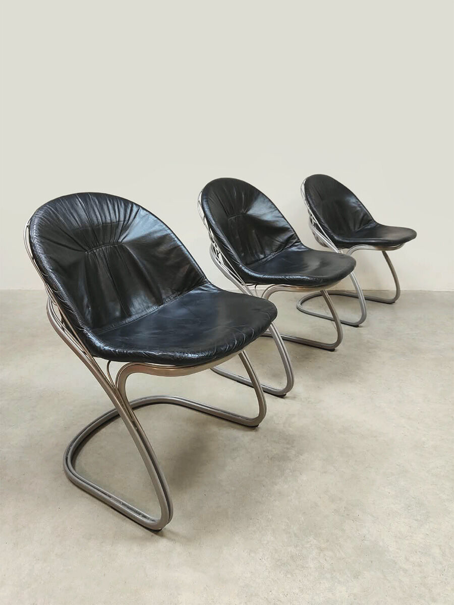 Vintage Italian design Pascale dining chairs Gastone Rinaldi for Rima