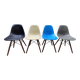 Lot of 4 DSW chairs in walnut fiber by Eames Herman Miller, vintage