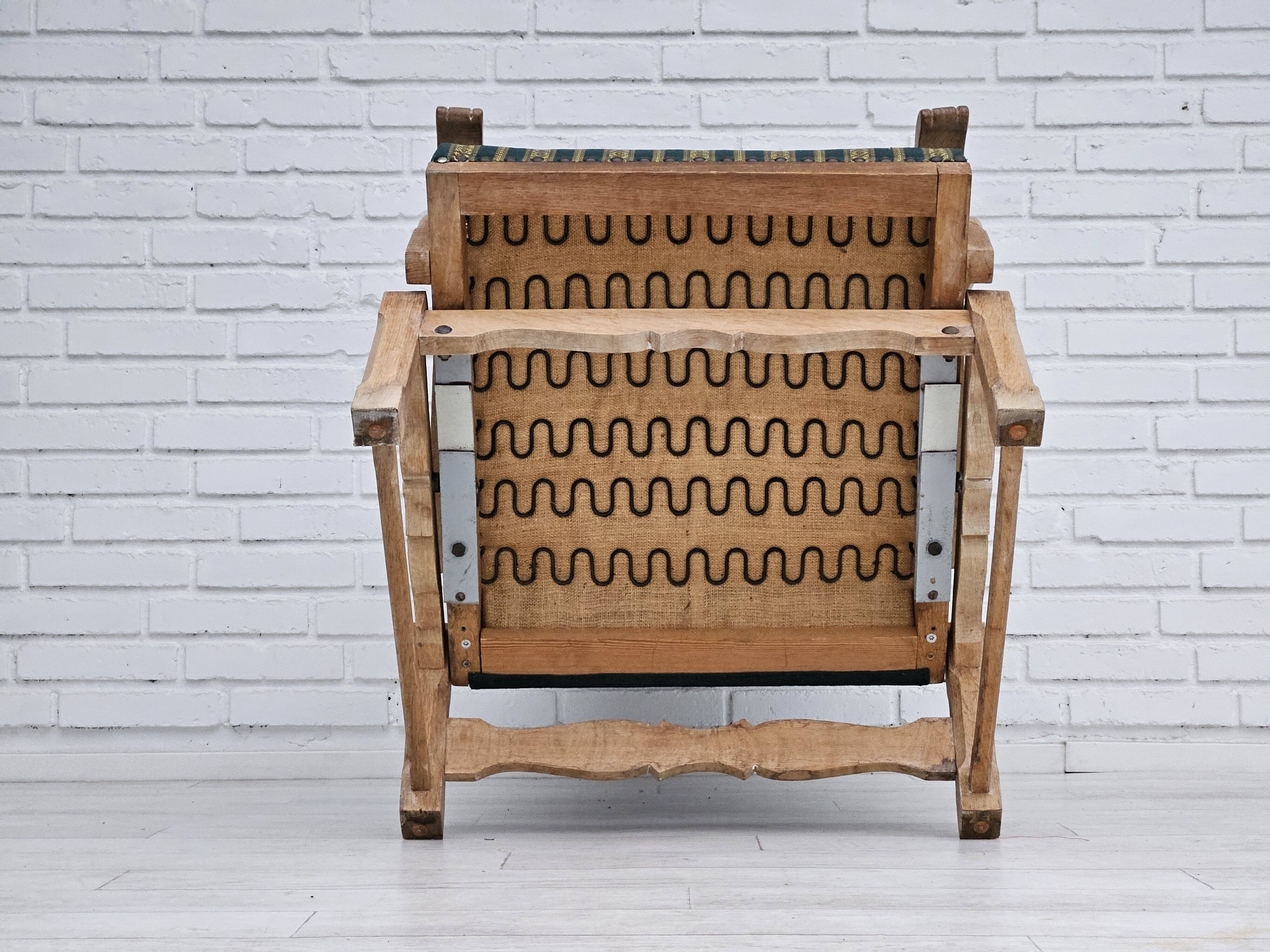 Chaise à bascule danoise à dossier haut, très bon état d'origine.