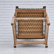 Chaise à bascule danoise à dossier haut, très bon état d'origine.